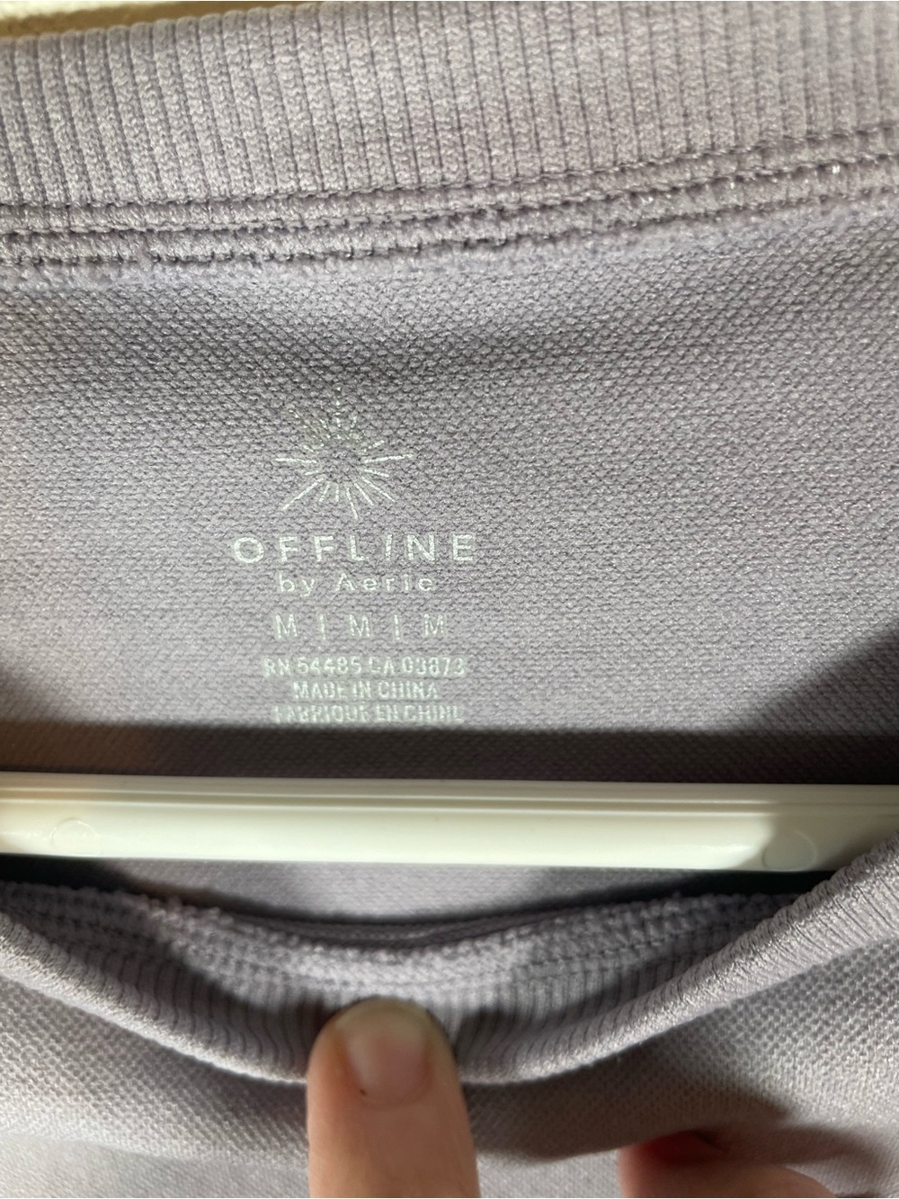 Offline By Aerie Cropped Sidewalk Seamless Shirt Lavender Medium - Picture 4 of 7
